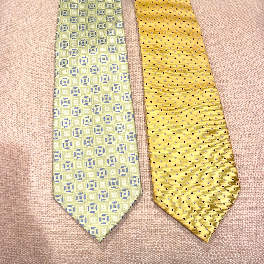 Pronto Uomo Lot of Two Elegant Men Silk Ties